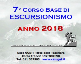 7° Corso di Escursionismo – venerdì 6 aprile 2018 – c/o Sede CAI Uget